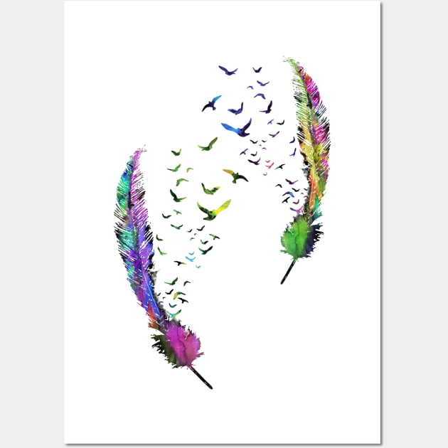 Birds feather Wall Art by RosaliArt